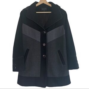 NICCOLINI Beautiful! Button Down Black Grey Coat